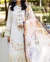 Imrozia Off White Lawn Suit- Pakistani Designer Lawn Suits