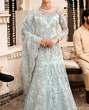 Imrozia Pale Blue Net Suit- Pakistani Chiffon Dress