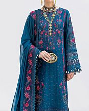 Imrozia Denim Blue Georgette Suit- Pakistani Chiffon Dress
