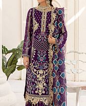 Imrozia Indigo Chiffon Suit- Pakistani Chiffon Dress
