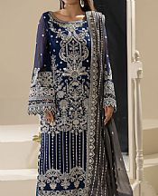Navy Blue Chiffon Suit