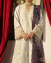 Imrozia Off-white Lawn Suit- Pakistani Designer Lawn Suits