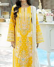 Imrozia Yellow Lawn Suit- Pakistani Lawn Dress