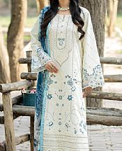 Imrozia Off-white Lawn Suit- Pakistani Lawn Dress