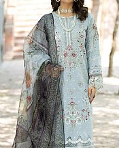 Imrozia Sky Blue Lawn Suit- Pakistani Lawn Dress