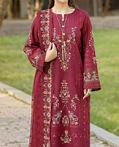 Imrozia Maroon Lawn Suit- Pakistani Designer Lawn Suits