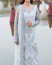 Imrozia Pale Aqua Net Suit- Pakistani Designer Chiffon Suit