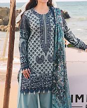 Imrozia Sky Blue Lawn Suit- Pakistani Designer Lawn Suits
