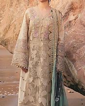 Imrozia Ivory Lawn Suit- Pakistani Designer Lawn Suits