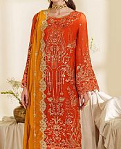 Orange Chiffon Suit