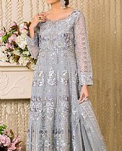 Slate Grey Net Suit- Pakistani Chiffon Dress