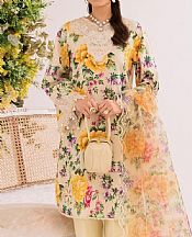 Ittehad Ivory Lawn Suit- Pakistani Lawn Dress