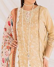 Ittehad Sand Gold Lawn Suit- Pakistani Designer Lawn Suits