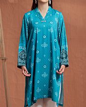 Turquoise Jacquard Kurti- Pakistani Winter Clothing