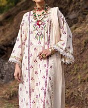 Ittehad Ivory Lawn Suit- Pakistani Lawn Dress