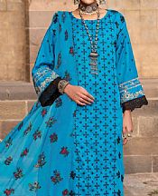 Ittehad Pacific Blue Lawn Suit- Pakistani Designer Lawn Suits
