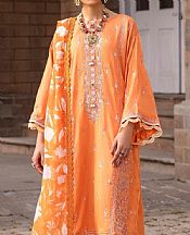 Ittehad Faded Orange Lawn Suit- Pakistani Designer Lawn Suits