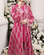 Ittehad Cerise Pink Lawn Suit- Pakistani Lawn Dress