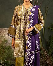 Ittehad Olive Green Khaddar Suit- Pakistani Winter Dress