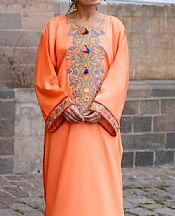 Ittehad Shocking Orange Lawn Suit (2 pcs)- Pakistani Designer Lawn Suits