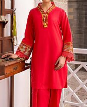 Ittehad Cadmium Red Lawn Suit (2 pcs)- Pakistani Designer Lawn Suits