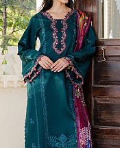Izel Teal Lawn Suit- Pakistani Designer Lawn Suits