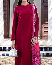 Izel Wine Red Lawn Suit- Pakistani Lawn Dress