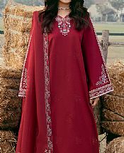 Izel Wine Red Lawn Suit- Pakistani Lawn Dress