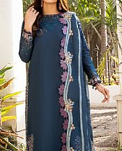 Izel Denim Blue Lawn Suit- Pakistani Designer Lawn Suits
