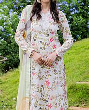 Izel Off White Lawn Suit- Pakistani Lawn Dress