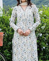 Izel Off White Lawn Suit- Pakistani Designer Lawn Suits