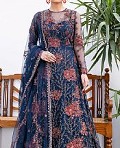 Yinmn Blue Net Suit- Pakistani Chiffon Dress