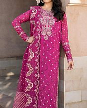 Iznik Cerise Pink Chiffon Suit- Pakistani Designer Chiffon Suit