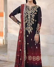 Iznik Black Georgette Suit- Pakistani Designer Chiffon Suit