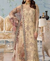Iznik Tan Net Suit- Pakistani Designer Chiffon Suit