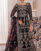 Iznik Black Net Suit- Pakistani Chiffon Dress