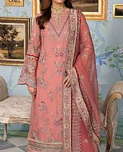 Iznik Tea Rose Chiffon Suit- Pakistani Designer Chiffon Suit