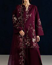 Burgundy Silk Suit