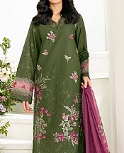Iznik Green Lawn Suit- Pakistani Designer Lawn Suits