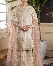 Iznik Off White Silk Suit- Pakistani Designer Chiffon Suit