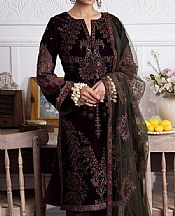 Iznik Purple Velvet Suit- Pakistani Winter Clothing