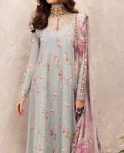 Iznik Sky Blue Lawn Suit- Pakistani Lawn Dress