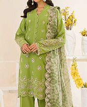 Iznik Parrot Green Lawn Suit- Pakistani Designer Lawn Suits