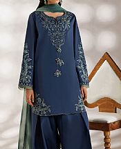 Navy Blue Lawn Suit