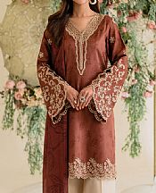 Iznik Auburn Red Lawn Suit- Pakistani Designer Lawn Suits