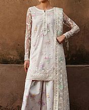 Iznik Off-white Net Suit- Pakistani Chiffon Dress