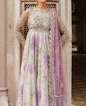 Iznik Ivory/Lilac Chiffon Suit- Pakistani Designer Chiffon Suit