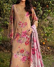 Iznik Fawn Lawn Suit- Pakistani Designer Lawn Suits