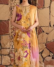 Iznik Sand Gold Lawn Suit- Pakistani Designer Lawn Suits