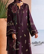 Iznik Plum Lawn Suit- Pakistani Designer Lawn Suits